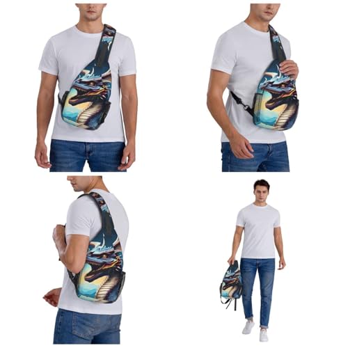 Bolso tipo bandolera cruzada para hombre y mujer negro miniatura 7