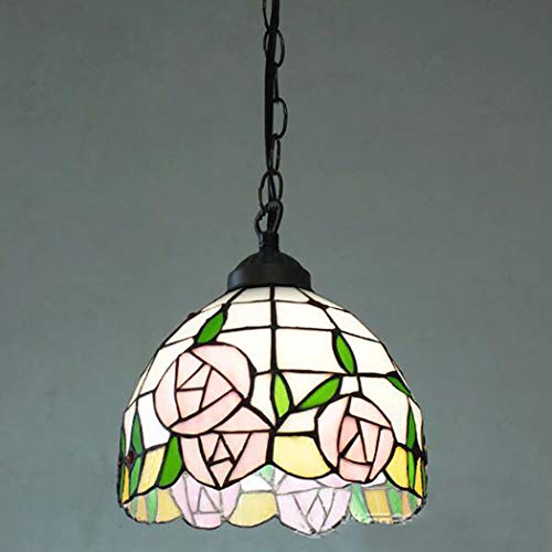 Luminaire suspendu en verre d'art victorien finition antique