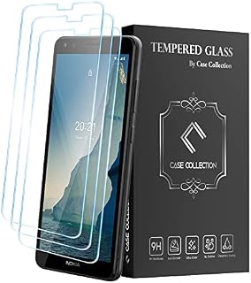 Case Collection Tempered Glass for Nokia C01 Plus Screen Protector - Easy Installation, No Bubbles, Scratch & Dust Proof, Curved Corners Protective Cover, Clear & Strong - Pack of 3