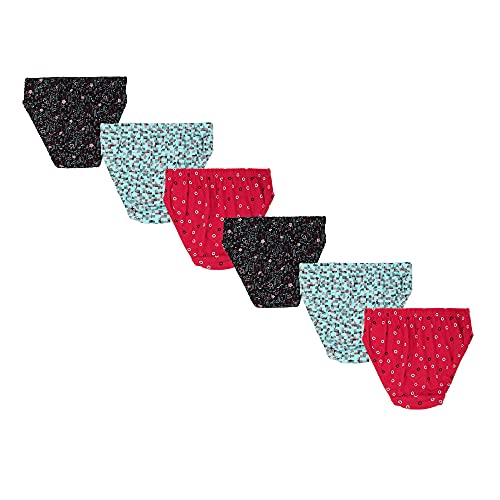 Image of Red Rose Cotton Printed Underwear for Girls | Girl's Panties (Pack of 6) (Multicolor)