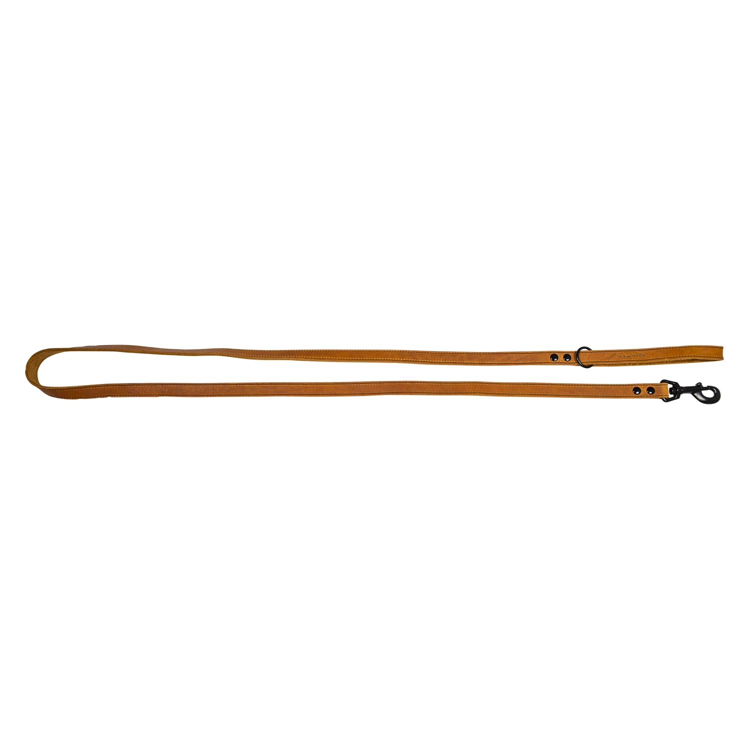 JACK AND VANILLA, Long Dog Lead, Black Label Model, Cognac, Size 18 mm x 180 cm