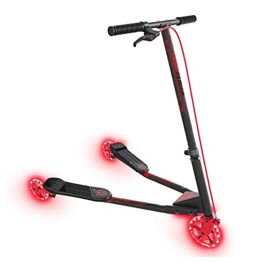 Yvolution Neon Fliker | Self Propelling LED Wiggle Scooter with Light Up Wheels for Kids Age +7