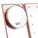Magicfly Vanity Mirror Lighted Makeup Mirror 10X 3X 2X 1X Magnifying Mirror with 21 LED Lights, Trifold Mirror with Touch Screen, Adjustable Brightness & Stand, Dual Power Supply Mode, Rose Gold