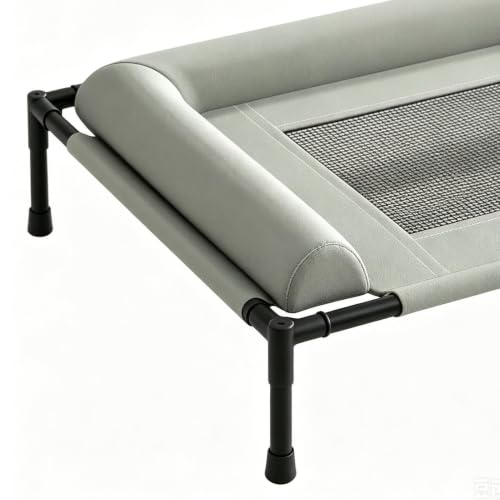 Cama elevada para perros plegable y transpirable para terraza y suelo 7