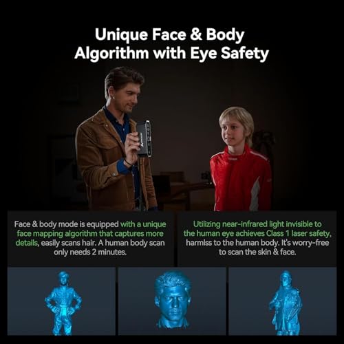 creality cr-scan otter 3d scanner for 3d printing handheld 3d printer scanner with 4 lens stereo vision 10-2000mm range anti-shake tracking 24-bit full-color for ios mac windows android