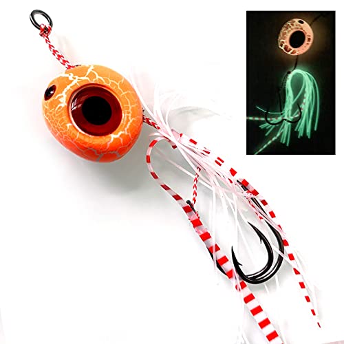 Huang Pingzhou 4Pcs/Lot 60G-200G Inchiku Tenya Madai Deepsea Metal Fast Sinking Jig Kabura Rubber Skirts Saltwater Sea-Bream Fishing Lure Tai Kabura Jig Slider Fishing Tackles (100G, Color B 4Pcs) #TOP1
