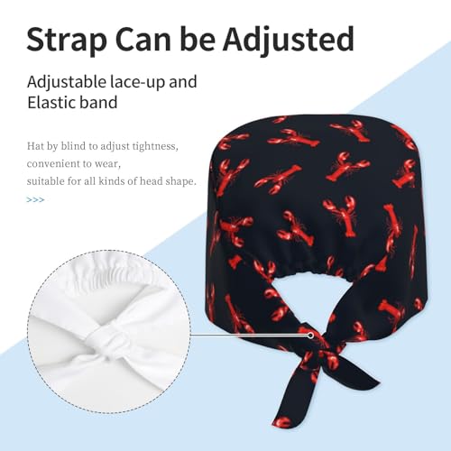 Image of Surgical Caps Men Women, Scrub Cap with Sweatband Adjustable