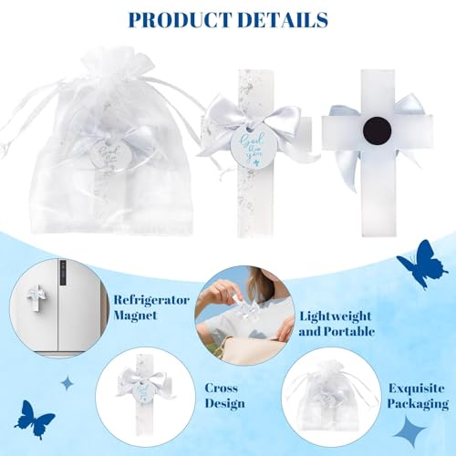Set 10 Imanes de Cruz Decorativos para Bautismo miniatura 3