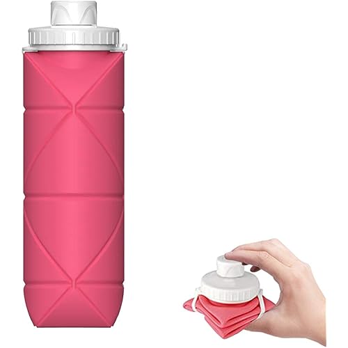 SPECIAL MADE Collapsible Water Bottles Cups Leakproof Valve Reusable BPA Free Silicone Foldable Travel Water Bottle Cup for Gym Camping Hiking Travel Sports Lightweight Durable