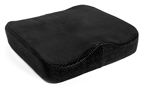Aeris Large Seat Cushion for Office Chairs - Ergonomic Memory Foam Chair Cushion for Enhanced Comfort During Long Hours of Sitting &Driving - Ideal for Car&Truck Seats,Wheelchairs -With Washable Cover