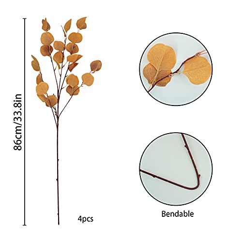 4Pcs-Artificial-Eucalyptus-Leaves-Stems-338-Eucalyptus-Branches-Orange-Fake-Fall-Flowers-Decor-Eucalyptus-Plant-for-Home-Fireplace-Farmhouse-Party-Wedding-Table-Bathroom-Autumn-Decor 4Pcs Artificial Eucalyptus Leaves Stems 338 Eucalyptus Branches Orange Fake Fall Flowers Decor Eucalyptus Plant for Home Fireplace Farmhouse Party Wedding Table Bathroom Autumn Decor