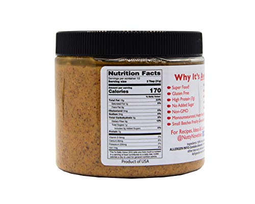 Nutty Novelties Classic Almond Butter - High Protein, Sweet Almond Butter - No Added Sugar - All-Natural, Pure Almond Butter Free of Cholesterol & Preservatives - Vegan Almond Butter - 8 Ounces - Thumbnail 2