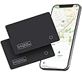 Reyke Slim Wallet Tracker, Trova Portafoglio Ricaricabile, IP67 Impermeabile, Compatibile con Apple Dov'è (solo iOS), Localizzatore di Oggetti per Etichette Bagagli, Telefono, Passaporti, 2 pezzo
