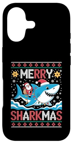 Merry Sharkmas AO[Z[^[ T^ CfBO V[N Cgt X}zP[X iPhone 17 p
