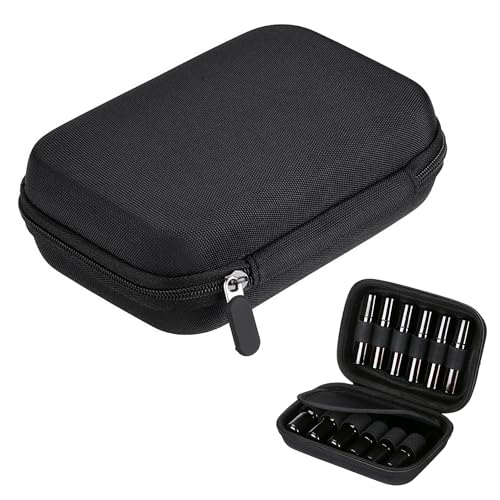 TogtherKings Caja Viaje Aceite Esencial, Estuche Transporte Aceites Esenciales, Botellas Caja Aceites Esenciales EVA, para 12 Botellas de 5 ml a 10 ml para Viajes o Uso Diario