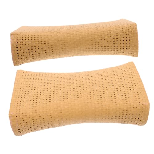 Unomor 2pcs Simulated Rattan Neck Rest Pillow for Sauna and Bathtub Summer Sleeping Pillow Lightweight Design for Spa and Gym Use