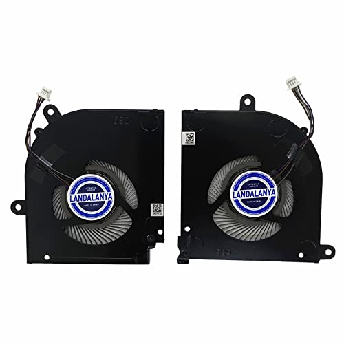 Image of Replacement New CPU and GPU Cooling Fan for MSI Stealth 15M A11UEK 15M A11UEK-009 15M A11UEK-280 15M-A11UEKV 15M-A11SEK 15M-A11SDK MS-1562 MS-1563 Series BS5405HS-U4X BS5405HS-U4W DC5V