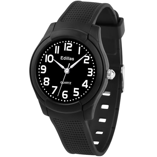 Edillas Kids Analog Watch for Girls Boys, Children Waterproof Learning Time Wristwatch Easy to Read Time for Child