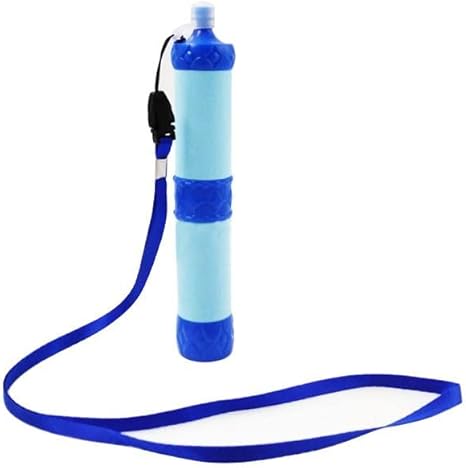 BOROCO Paja de Filtro de Agua Personal, purificación de Agua de Supervivencia Reutilizable portátil para Exteriores para Caminatas al Aire Libre, campamentos, Viajes y preparación para emergencias