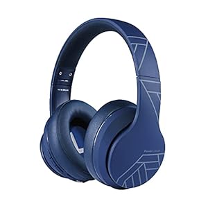PowerLocus P6 Bluetooth hoofdtelefoon over oor, draadloze hoofdtelefoon, Super Bass Hi-Fi Stereo Sound, 20 uur levensduur van de batterij, zachte oorbeschermers, hoofdtelefoon met microfoon, Voice Assistant voor iPhone, Android, laptops, PC, TV