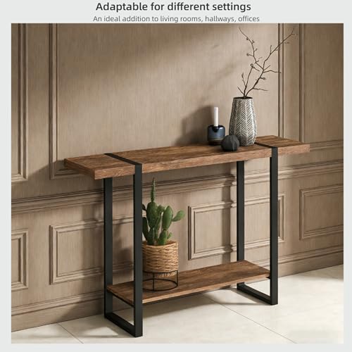 Mesa consola de madera maciza retro para la entrada del hogar 3