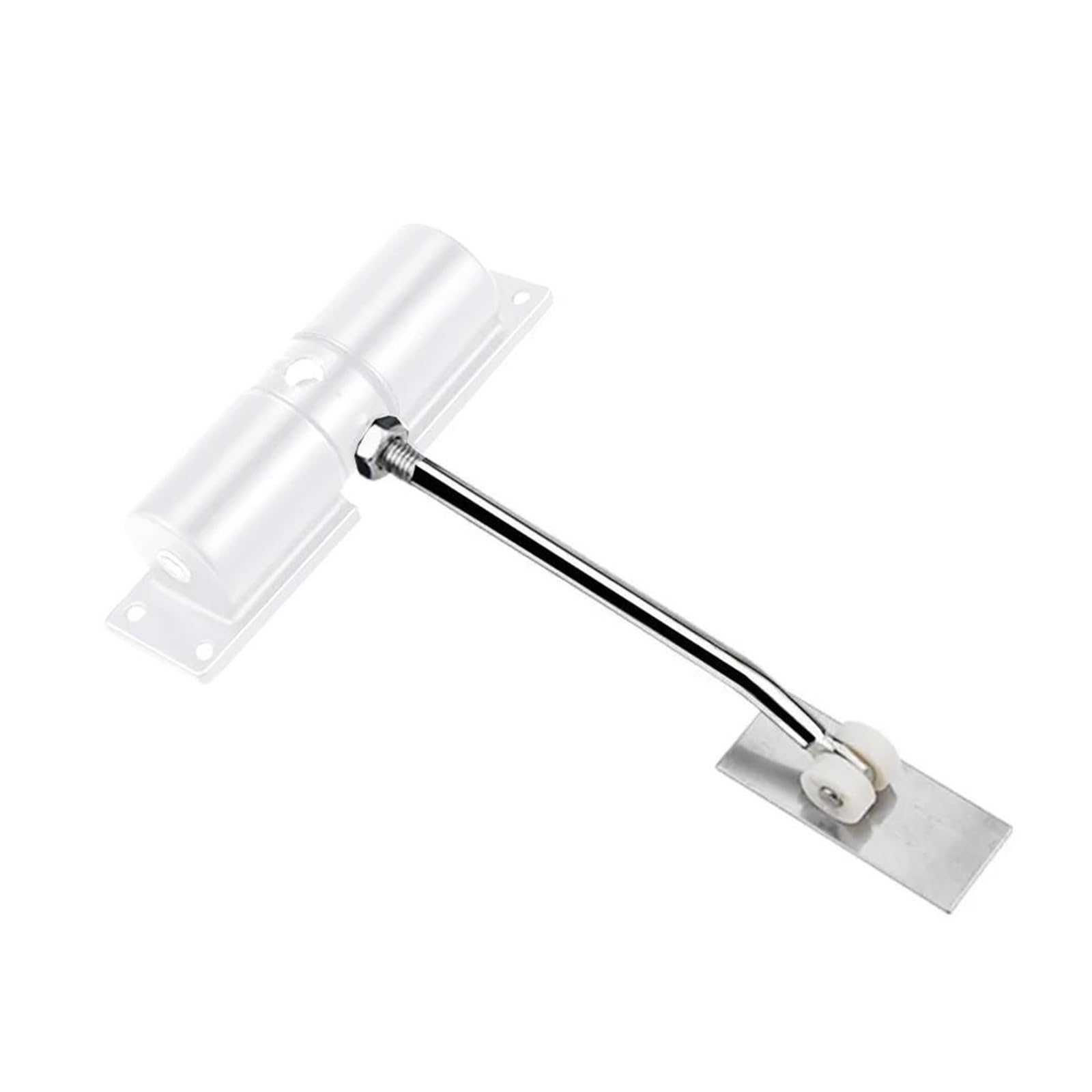 SWENEEN Household Door Closers Aluminum Alloy Black White Adjustable Automatic Door Closer With Wheels Household Door Closer Easy For Home Commercial Use (White),White