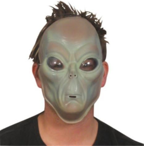 PLASTIC ALIEN MASK ON ELASTIC - SUITABLE FOR CHILDREN/ADULTS
