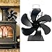 ventilador de chimenea de 6 aspas para una circulación eficaz del calor y ahorro de combustible Imagen de ventilador de chimenea de 6 aspas para una circulación eficaz del calor y ahorro de combustible