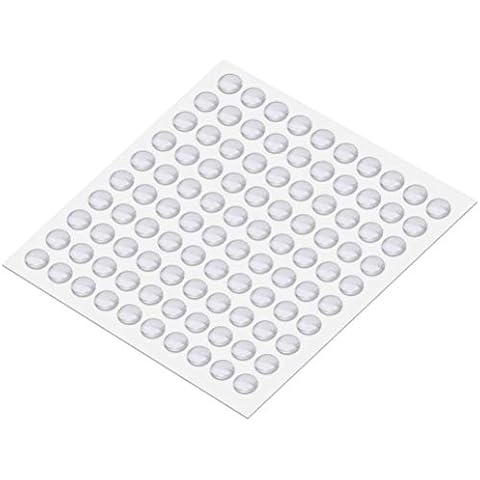 100 Pcs Clear Rubber Feet, nuoshen Adhesive Bumper Pads Sound Dampening Bumpers Self Stick Furniture Buffer Pads Transparent Silicone Pads for Furniture Glass Tables Door Protect Cover