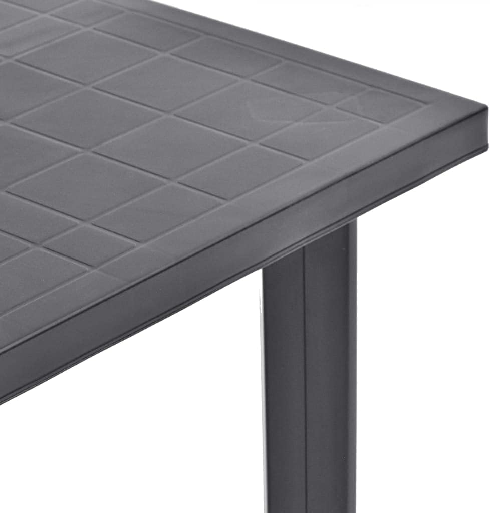 Patio Table, 31.5""x29.5""x28.3"" Plastic,Weatherproof Patio Table for Alfresco Dining Comfort, Anthracite