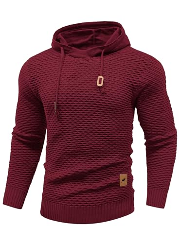 Image of HYPESTFIT Men's Hooded Sweatshirt, Regular Fit, Textured Fabric