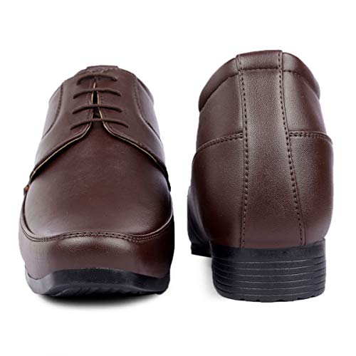 Image of BXXY Men's 2 inch Height Increasing Synthetic Material Formal Moccasion, Slip-On Shoes with Pu Sole.