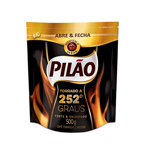 Café Pilão Torrado e Moído 252 Graus Abre e Fecha 500g Café Pilão Torrado e Moído 252 Graus Abre e Fecha 500g