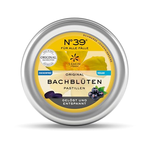 Original Bachblüten Nr. 39 Pastillen Schwarze Johannisbeere von Lemon Pharma, Vegan und Zuckerfrei