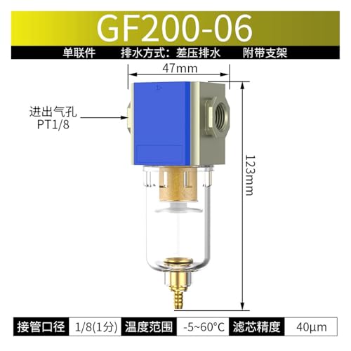 Séparateur huile-eau triplex série G GF200-06 pour traitement de l'air comprimé