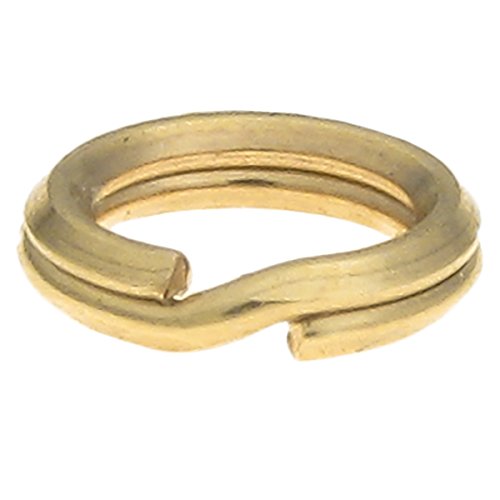 Dreambell 10 pcs 14k Gold Filled 5mm Round Split Jump Ring 24 GA Gauge / 0.5mm Wire Connector Charm Carrier