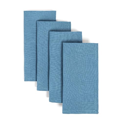 over&back Washed 100% Linen Cloth Napkins - Washable Napkins Set ...