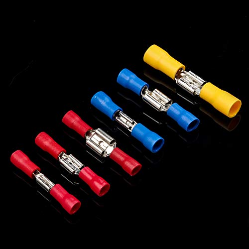 280pcs Spade Insulated Terminals Cable Connector Electrical Wire Crimp Butt Ring Fork Set Ring Lugs Rolled Crimp with Plier VUQLDHAYZ