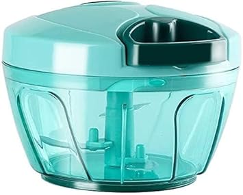 Manual Food Chopper with 3 Blades, 450 ML Capacity, Handheld Vegetable and Fruit Cutter