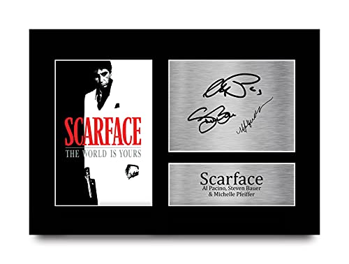 HWC Trading A4 Scarface Al Pacino Cadeaux Imprimé Signé Autographe Photo pour les fans de cinéma - A4