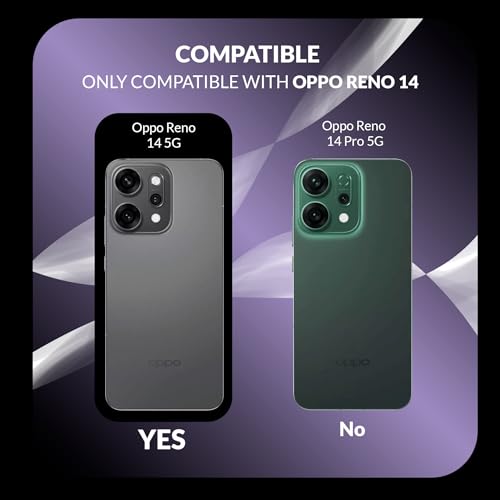 Image of Back Cover Case + Screen Protector for Oppo Reno 14 5G | Camera Protection | Transparent Mobile Phone Back Case Cover for Oppo Reno14 5G | Reno 14 5G TPU Transparent Back Cover Case