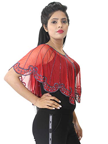Image of Matelco Women's net Embellished Poncho
