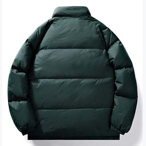 Chaqueta acolchada gruesa de burbujas para hombre con cuello alto 4