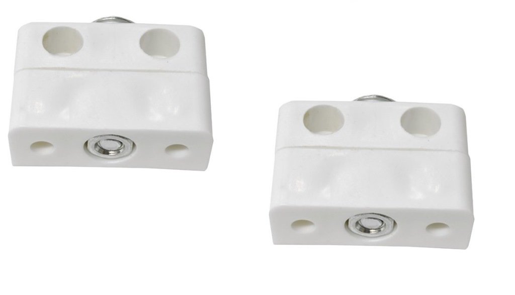 Merriway White Us Bh04799 (12 Pcs) White Knockdown Furniture Connector Jointing Block Kd Fittings - Pack Of 12 Pieces