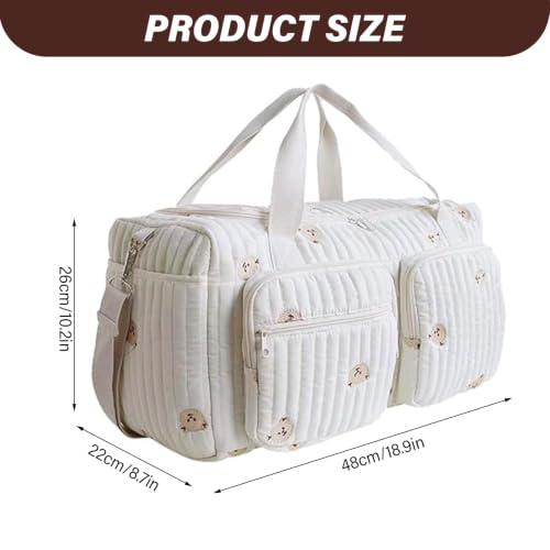 Bolsa de pañales acolchada para viajes de fin de semana con bebé 5