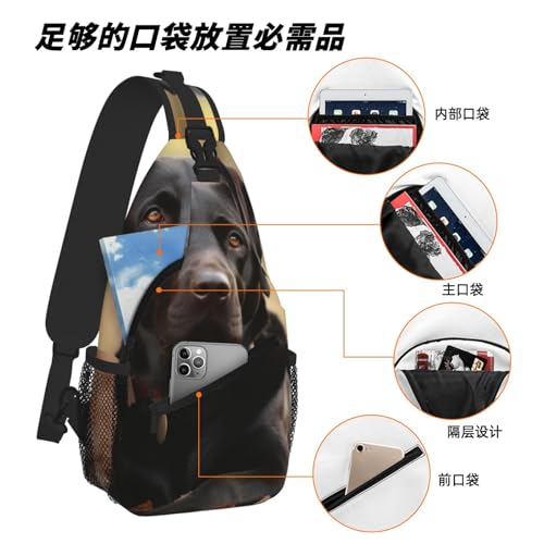 Bolso bandolera Labrador para hombre y mujer miniatura 6