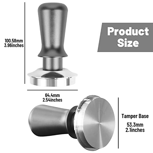 Foto von Coffee Tamper 53.3mm Druckregulierend Kaffee Tamper mit Silikonmatte Espresso Stempel als Barista Tamper Set