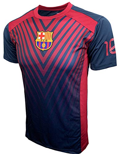 Barcelona Poly Shirt, Number 10 on The Side (Small) Maroon