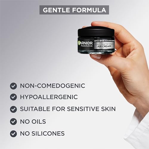 Garnier Pure Active AHA+BHA Charcoal Daily Mattifying Air Cream - Image 7
