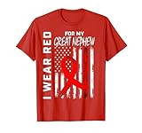 Photo Gallery bandiera per camicia "great nephew heart disease awareness", nastro rosso maglietta Photo Gallery bandiera per camicia "great nephew heart disease awareness", nastro rosso maglietta